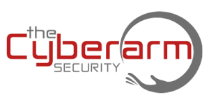 a logo with a hand and a grey circle